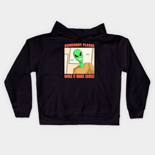 Somebody please, make it make sense! Kids Hoodie